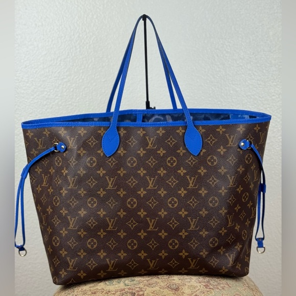 LOUIS VUITTON Monogram Articles Voyage Ikat Neverfull GM Grand Blue - Picture 14 of 16